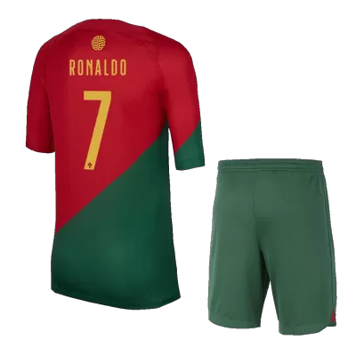 Kids RONALDO #7 Portugal Home Soccer Jersey Kit (Jersey+Shorts) 2022/23 - Pro Jersey Shop