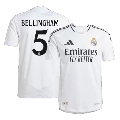 Premium Quality Men's Authentic BELLINGHAM #5 Real Madrid Home Soccer Jersey Shirt 2024/25 - Player Version - Pro Jersey Shop