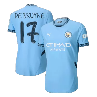 UCL Men's Authentic DE BRUYNE #17 Manchester City Home Soccer Jersey Shirt 2024/25 - Player Version - Pro Jersey Shop