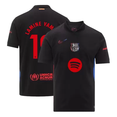 Men's LAMINE YAMAL #19 Barcelona Away Soccer Jersey Shirt 2024/25 Spotify Logo Without Text- Fan Version - Pro Jersey Shop