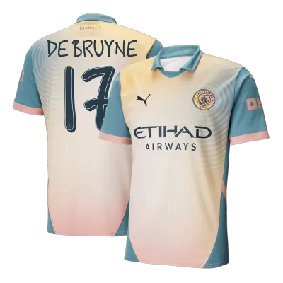 Men's DE BRUYNE #17 Manchester City Fourth Away Soccer Jersey Shirt 2024/25 Definitely City- Fan Version - Pro Jersey Shop