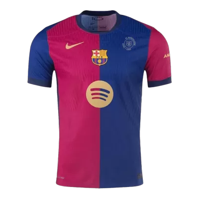 Men's Authentic Barcelona 125th Anniversary Home Soccer Jersey Shirt 2024/25 Spotify Logo Without Text - Player Version - Pro Jersey Shop